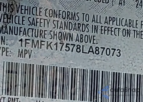 2008 Ford Expedition El Eddie Bauer/King Ranch из США, поврежденный, VIN 1FMFK17578LA87073